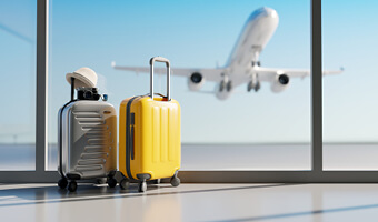 What happens to checked baggage on a connecting flight?